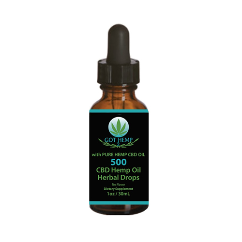 Got Hemp 2 - CBD Store - Duluth GA - CBD Hemp Oil Tinctures - 500mg Herbal Drops - No Flavor-1oz